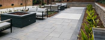 Spacious, landscaped patio and private courtyard